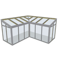 VIL Wintergärten, Dachformen Abbildung Kehldach